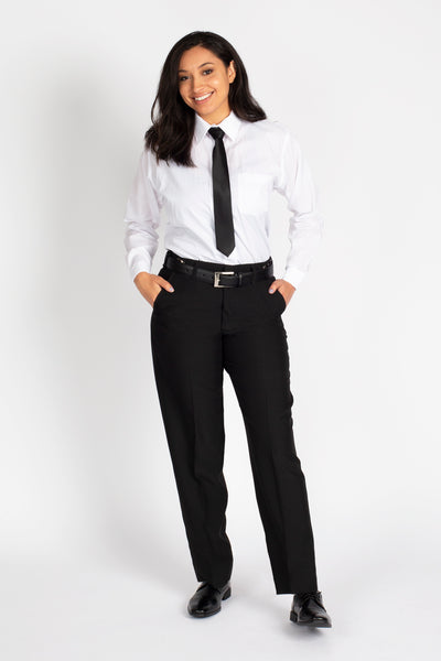 Flat Front Dress Pants - Unisex - Polyester