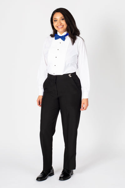 Flat Front Tuxedo Pants- Unisex - Wool