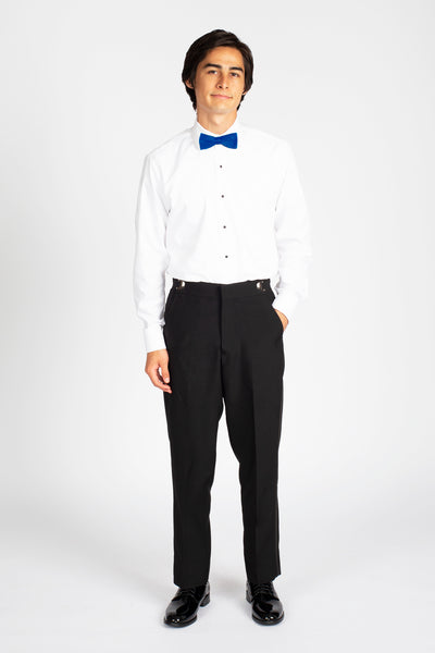 Flat Front Tuxedo Pants- Unisex - Wool