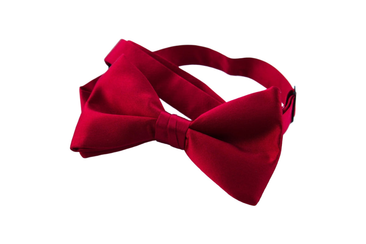 Red Silk Pretied Bow Tie Friar Tux Uniforms