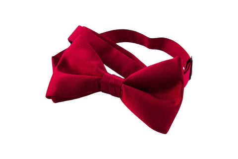 Red Silk Pre-tied Bow Tie
