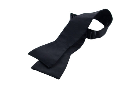 Black Silk Self-tie Bow