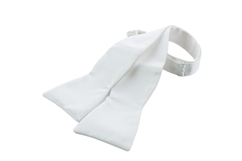 White Silk Self-tie Bow