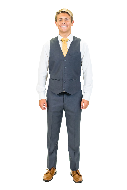 Charcoal suit grey vest online