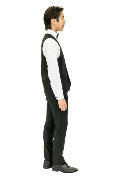 Slim Fit Flat Front Tuxedo Pants- Unisex - Polyester