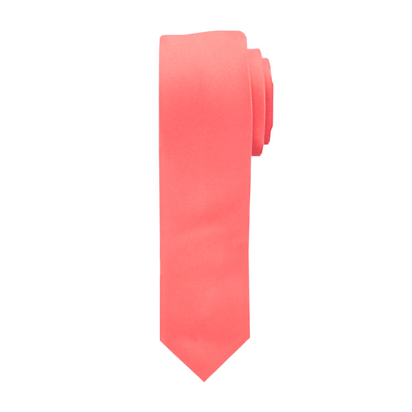 coral orange neck tie necktie