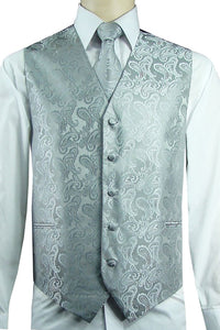 Paisley Vest and Tie Set- Adult Size (Neutrals)