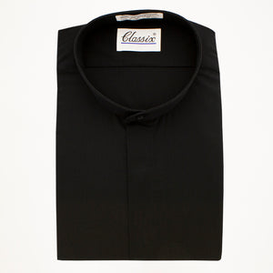 black mandarin collar dress shirt Njoeus Men's Banded Collar Double Breasted Dress Shirt Slim Fitted Long Sleeve Mandarin Collar Party Shirt Suit