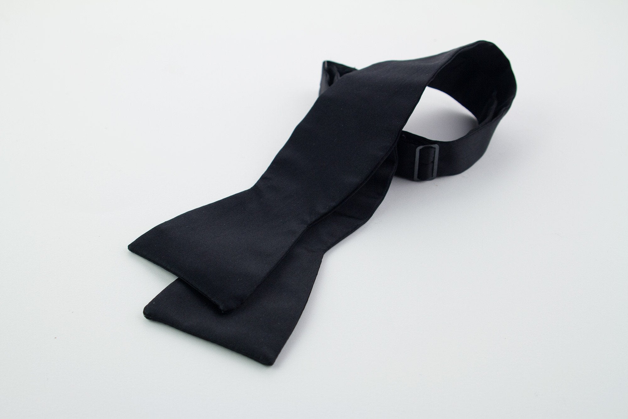 Black Silk Self-tie Bow