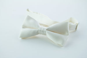 Ivory Silk Pre-tied Bow Tie
