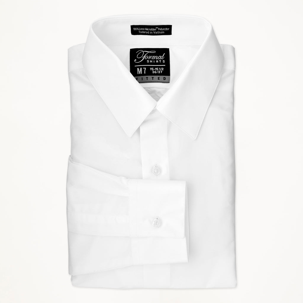 White Laydown Dress Shirt - Men's