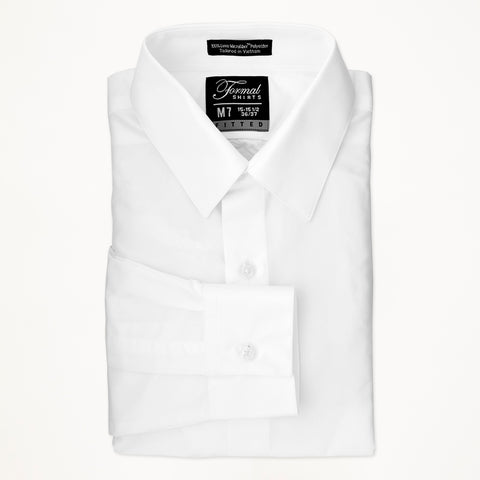 Laydown Microfiber Shirt - White - Men's